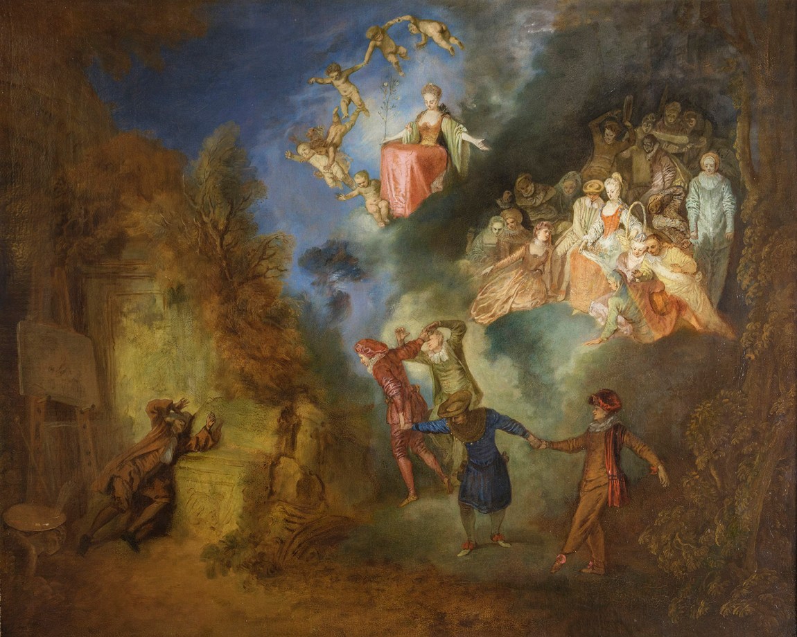 The Artist&rsquo;s Dream; painting by Jean-Antoine Watteau