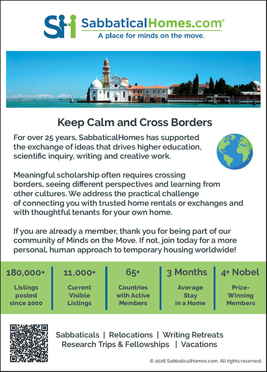 Ad for Sabbatical Homes