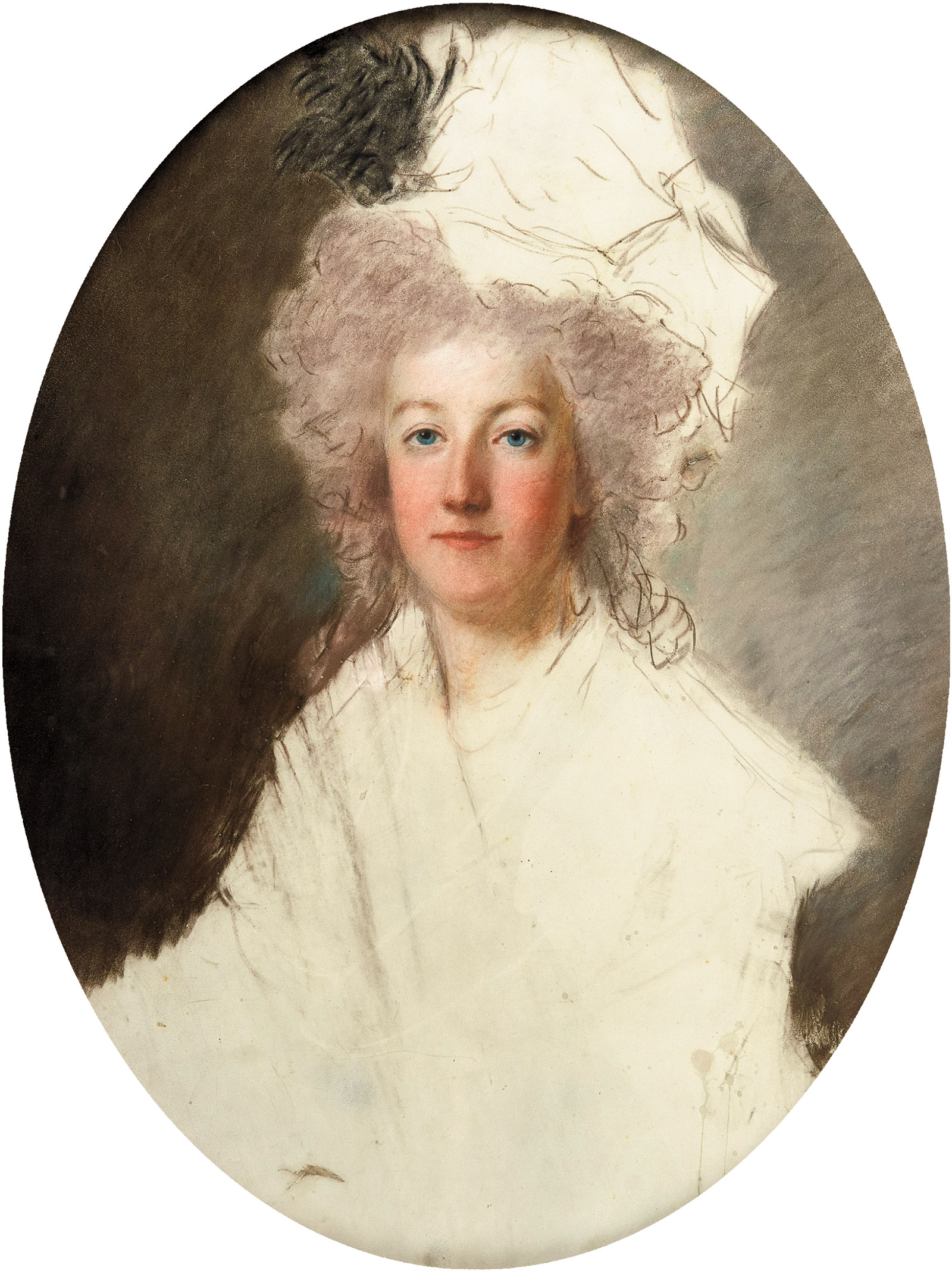 Marie-Antoinette; unfinished portrait by Alexander Kucharsky, 1791–1792