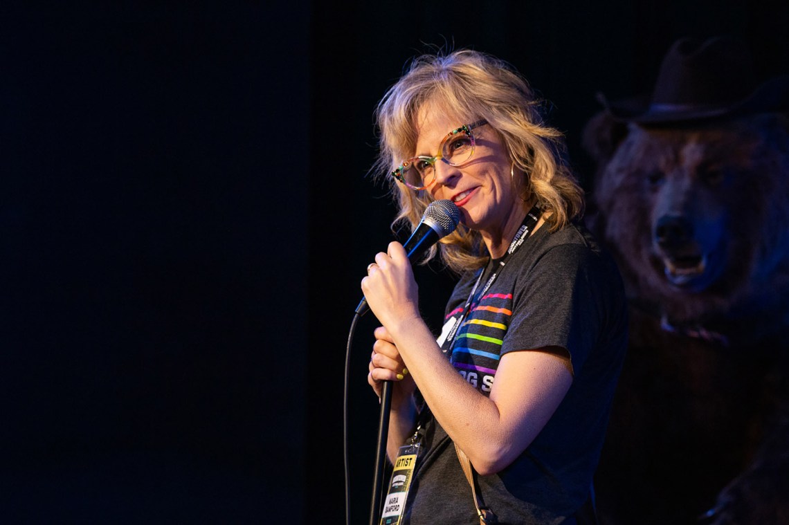 Maria Bamford performing at the Moontower Comedy Festival
