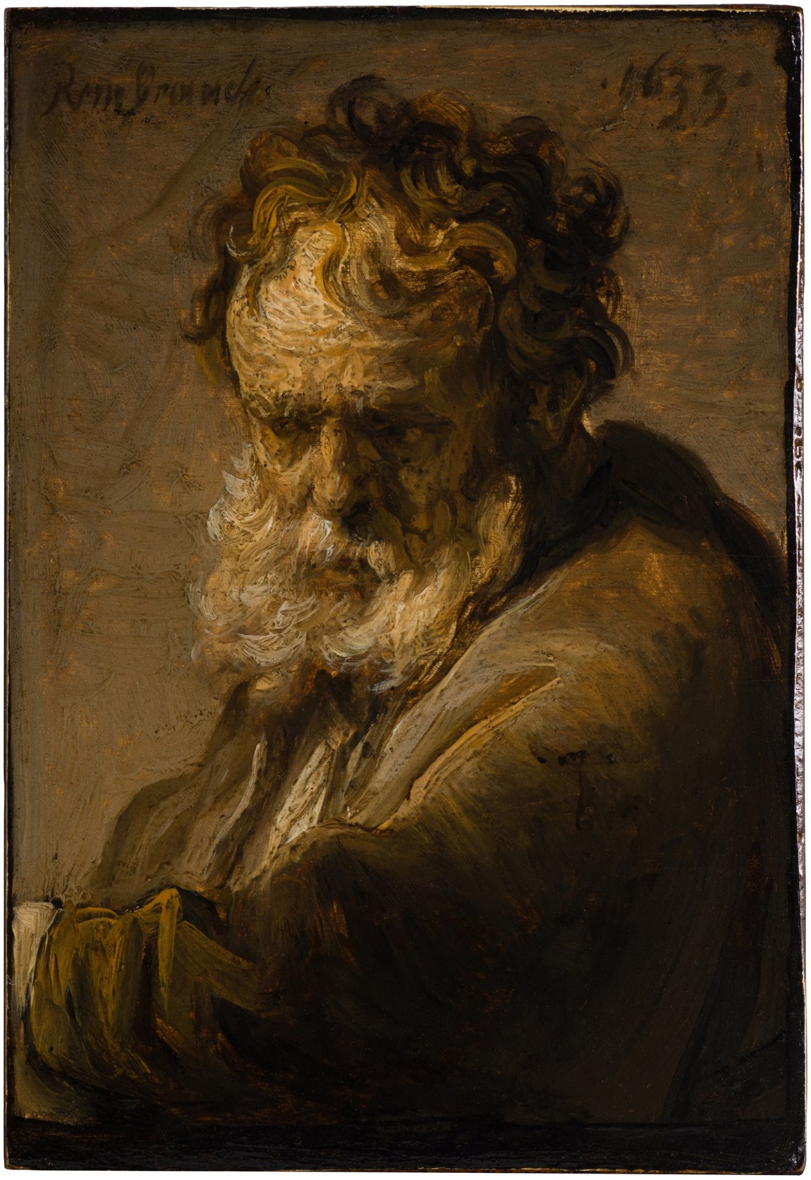 Bust of a Bearded Old Man; painting by Rembrandt van Rijn